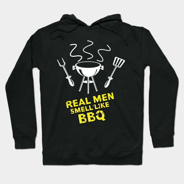 Real men smell like BBQ Hoodie by BishBashBosh